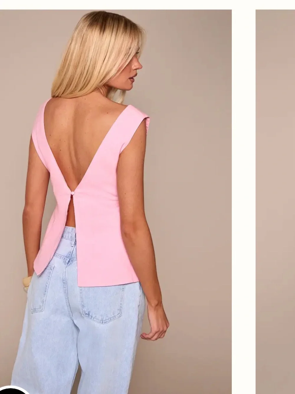 PrettyLittleThing Pink Open-Back V Top